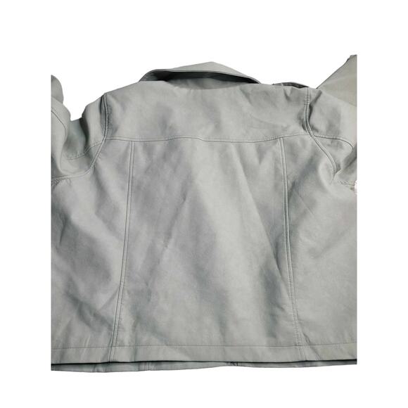 2739 LC Lauren Conrad Faux Suede‎ Mint Moto Jacket Women's 2XL - Picture 2 of 6